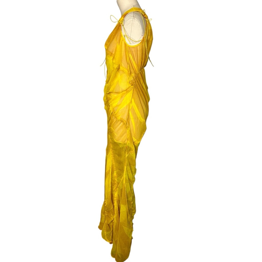 Avant-garde Geometric gauze sleeveless maxi dress - Picture 2 of 8